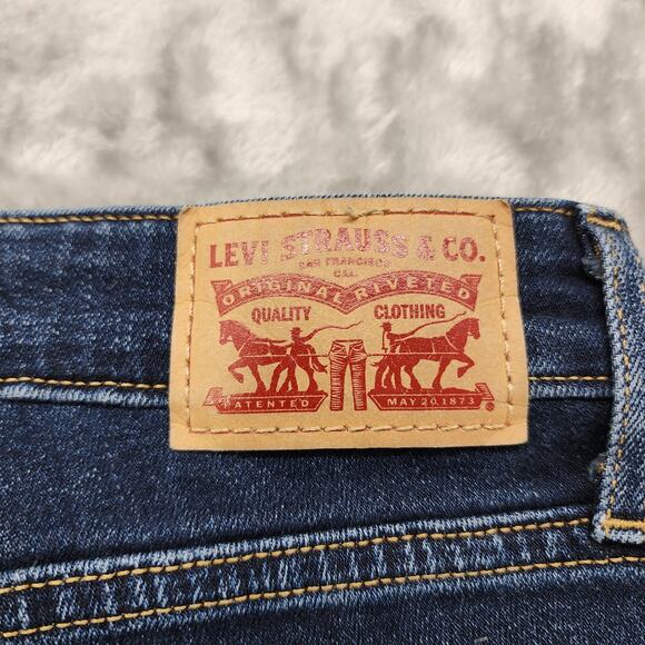 Levi's Jeans Womens W29 Blue 721 High Rise Skinny Ankle Stretch Denim Dark Wash - Picture 5 of 14